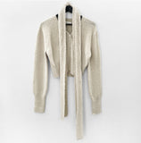 Wool 10%) Hafen Muffler V-neck Cardigan