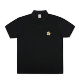 Flower Dot Embroidered Pique Short Sleeve T-shirt