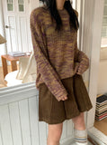 Hazel Mix Color Round Knit