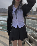 [A/M] Ringring Strap Bolero Cardigan