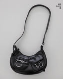 Tapa Leather Ring Hobo Shoulder Bag