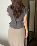 Les Drape Yoru Cap Sleeveless T-Blouse