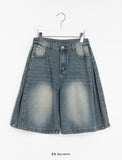 Deduce Snap Button Balloon Bermuda Pants