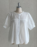 [Two Piece] Hueri Punching Blouse Long Skirt