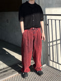 Crazy Dying Red Denim