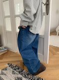 Tele Side Pintuck Wide Denim Pants