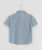 Cookel seersucker check short sleeve shirt
