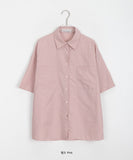 [BAONHAUS] Oury nylon pocket short sleeve shirt