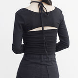 Lanxi Slit Halterneck T-Shirt