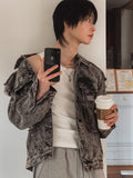 Metro Washing Damage Denim Jacket