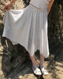 Badin Check Banding Midi Skirt