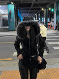 Made Routine Velvet Fur Hood Zip-Up