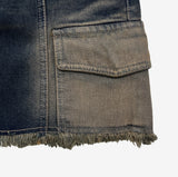 Lane Cargo Denim Skirt