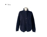 Mayo Pocket Loose Fit High Neck Knit Cardigan