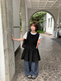 [BAONHAUS] Hilo Dot Color Matching Sleeveless One Piece