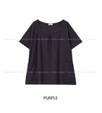 Ribe Shirred Boat Neck Pocket Short Sleeve