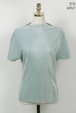 Prina Half Neck Pleated Tee Blouse