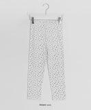 Neo Flower Button Three Quarter Leggings Pants