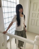 Lamon Wrap Short Sleeve Blouse