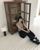 Pippi Pleated Bootcut Back Banding Skirt Long Pants