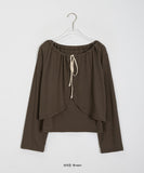 [BAONHAUS] Nitch String Ribbed Cardigan Set