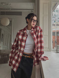 Motsu Loose Fit Checkered Shirt