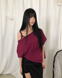 Lecan Off-Shoulder Short Sleeve T-shirt