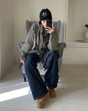 Dian Pocket Washed Denim Pants