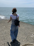 Bohol Dot Frill Halterneck Layered Sleeveless