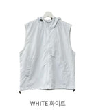 Nylon Crop Hood Vest