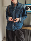 Kor Western Denim Crop Shirt