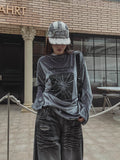 Growing printed velvet long sleeves