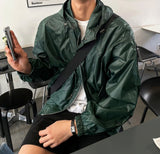 Color coated hooded jacket
