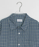 [unisex] Hyotao Check Over Short Sleeve Shirt