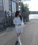 Kur Suede Tiered Mini Skirt