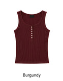 Olte Button Ribbed Sleeveless