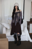 Antique Aru Off-Shoulder Cardigan