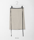 Horan dot layered wrap skirt