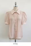 Belluan Tencel Collar Puff Blouse