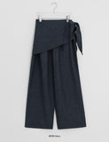 Seltz Wrap Layered Banding Wide Pants