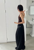 [with cup] TWO TONE HALTER TOP