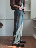 Undersnap wide denim pants