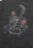 Snake Flower Pigment Short Sleeve T-shirt