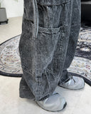 Tones Washed Multi Cargo Denim Pants