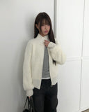 Soin Mink Fur Zip-Up Jumper