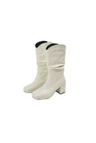 shirring platform midi boots