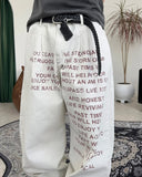 Karud lettering cotton pants