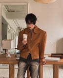 Croi Shoulder Pad Suede Jacket