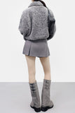 Dinaon Fluffy Crop Jacket