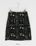 Hashita Flower Chiffon Mini Skirt